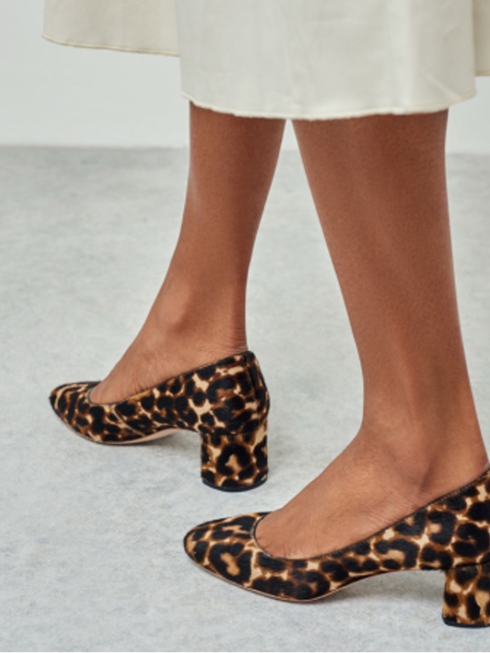 Loeffler Randall Jane Leopard Print Block Heel Pumps